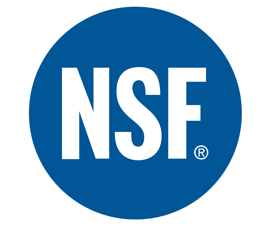 The NSF certification mark means products have been tested by one of today's most respected product testing organizations.