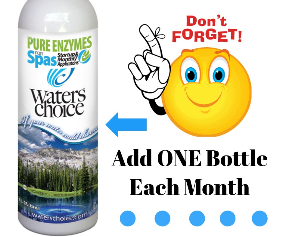 Water's Choice Pure Enzymes for spas are very helpful and natural.